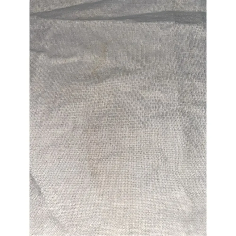 Vintage Hand Embroidered Cotton Linen Tablecloth European 32” Square
